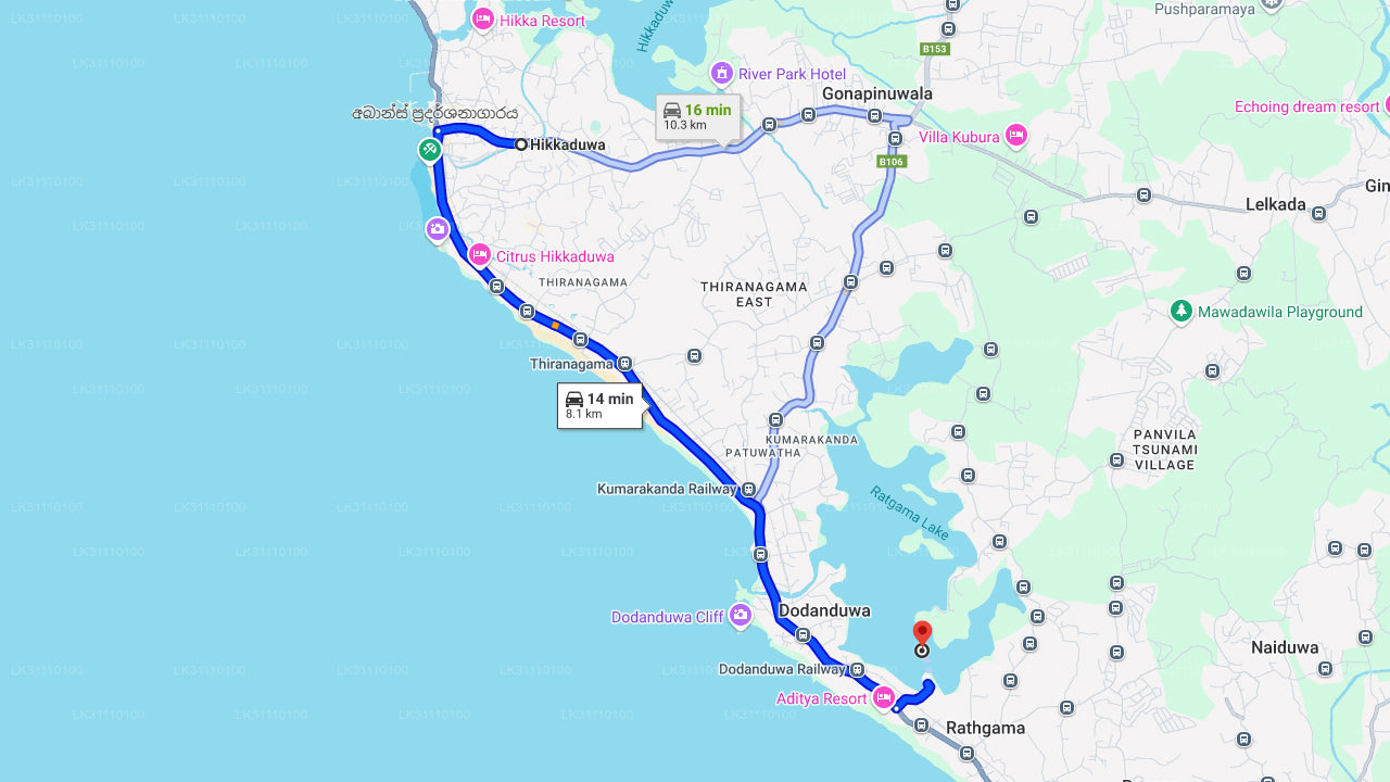 Kajakfahren von Hikkaduwa