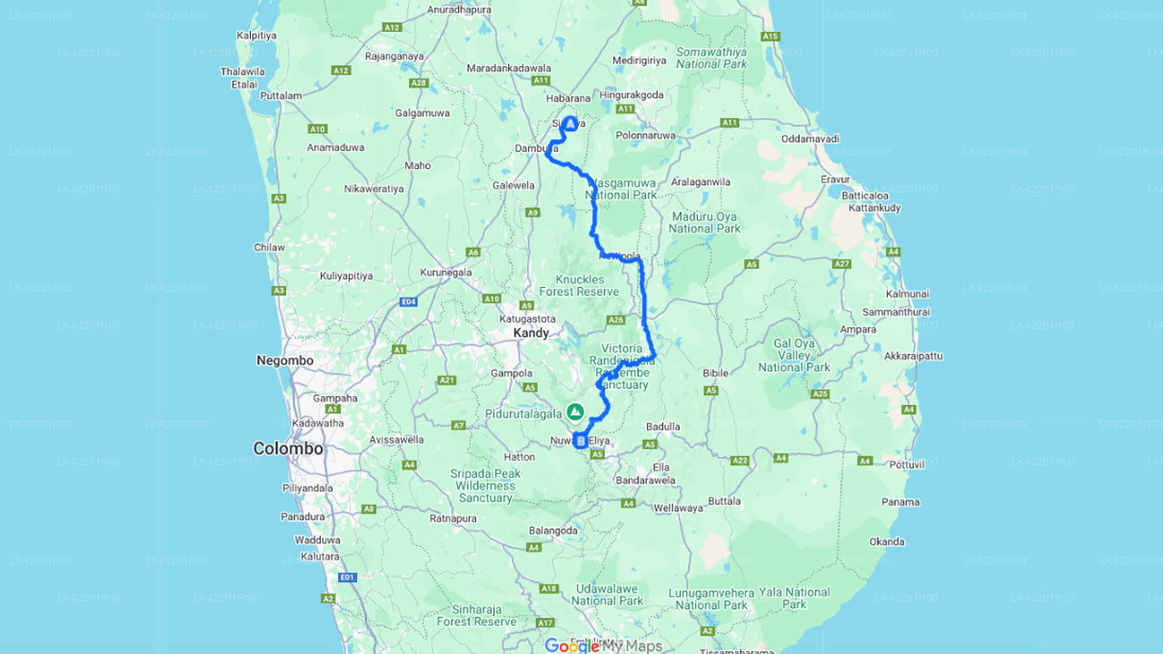 Privater Transfer von Sigiriya City nach Nuwara Eliya City