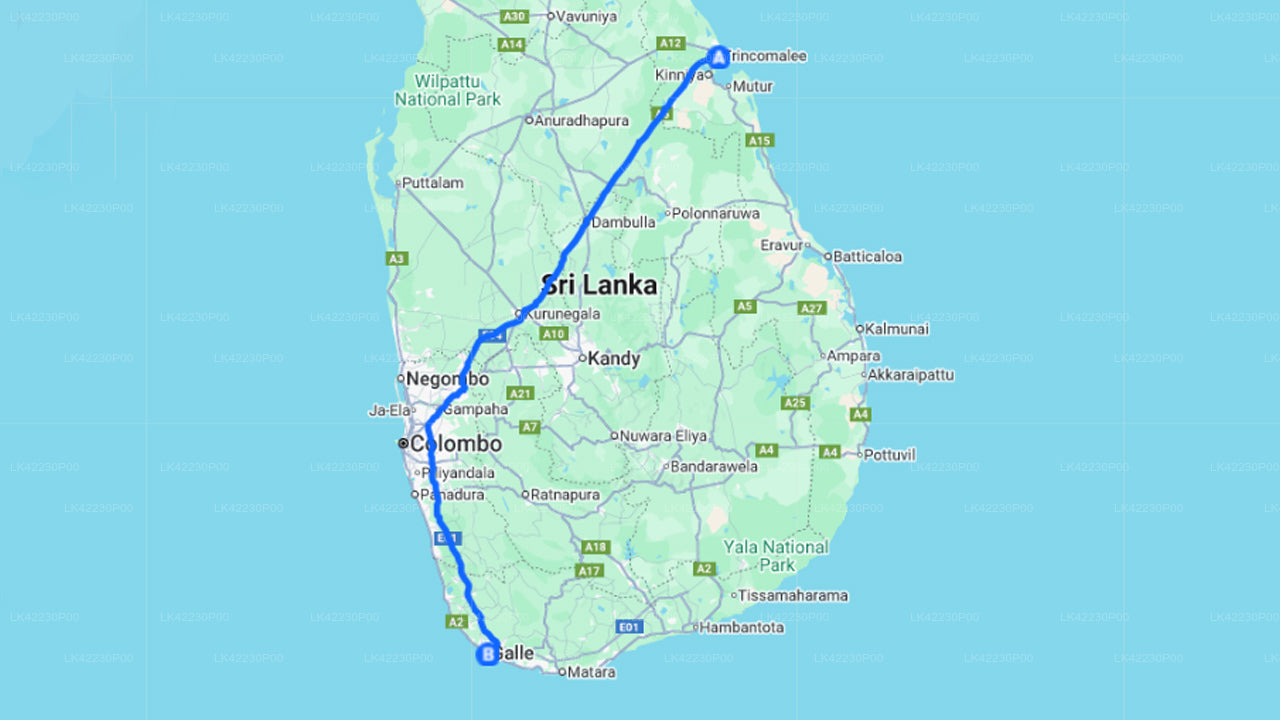 Privater Transfer von Trincomalee nach Galle