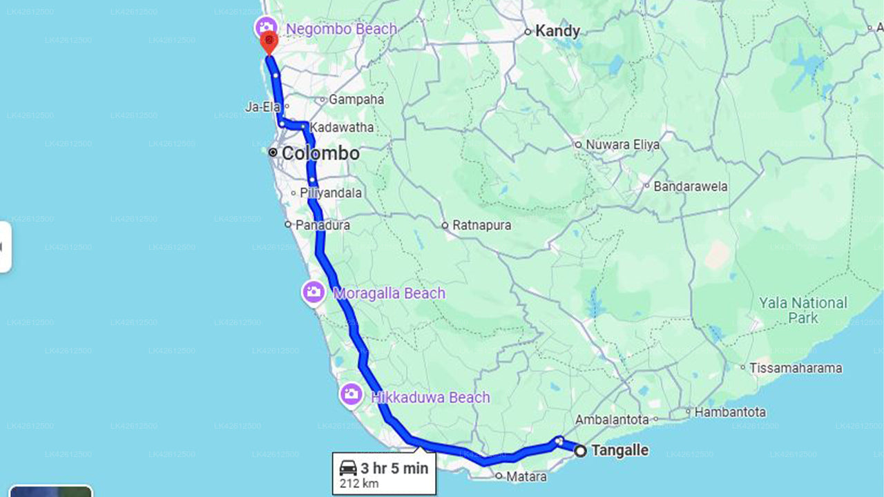 Privater Transfer von Galle City nach Negombo City