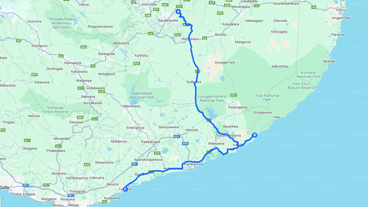 Private Tour von Ella nach Tangalle mit Yala Safari