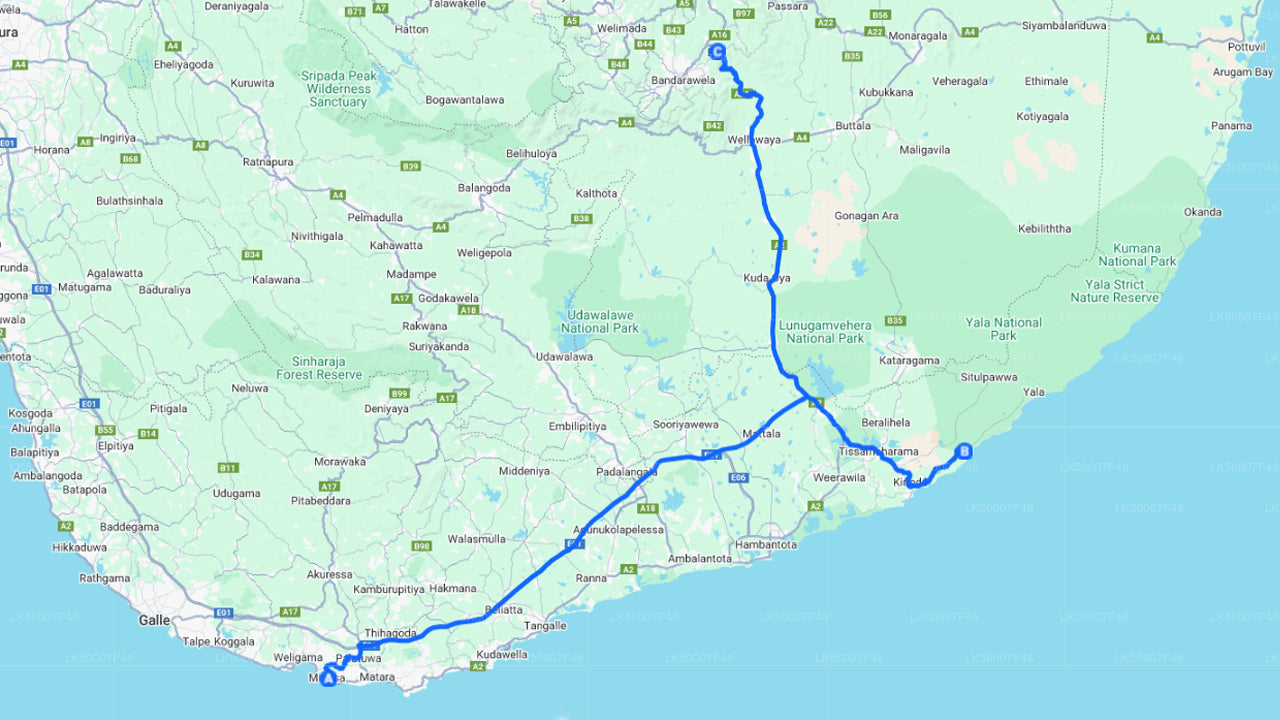 Private Tour von Mirissa nach Ella mit Yala-Safari