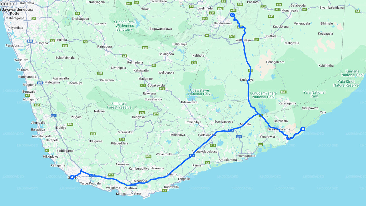 Private Tour von Galle nach Ella mit Yala Safari