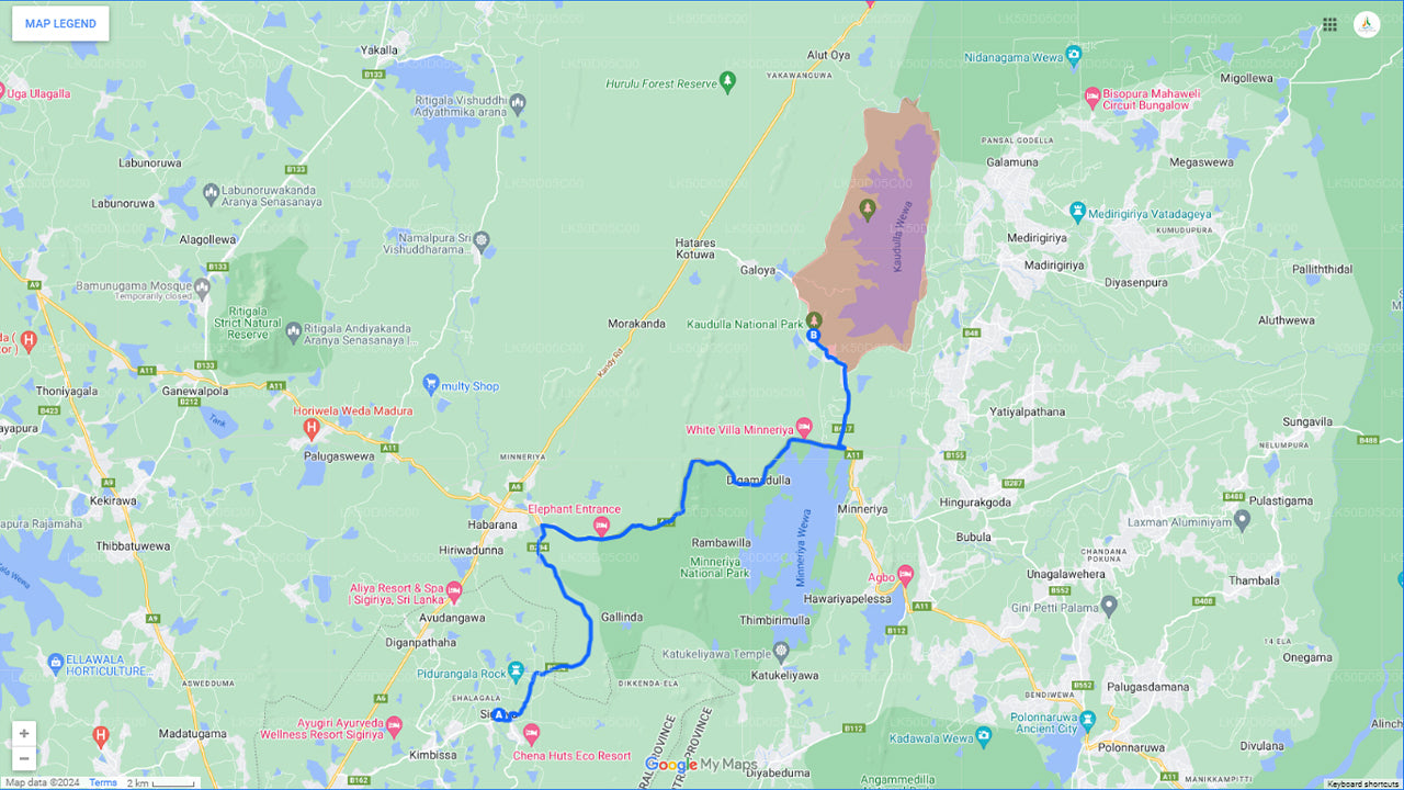 Private Safari im Kaudulla-Nationalpark ab Sigiriya