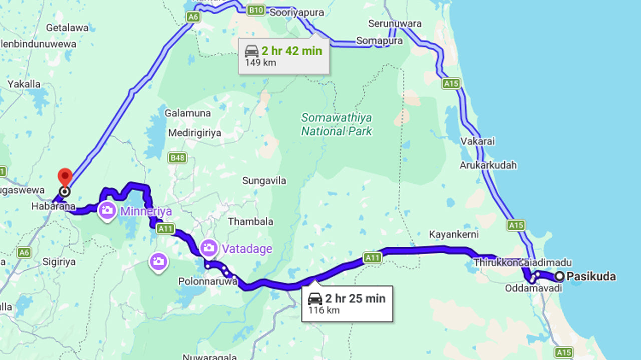 Tagesausflug zur Hurulu Eco Park Safari ab Pasikuda