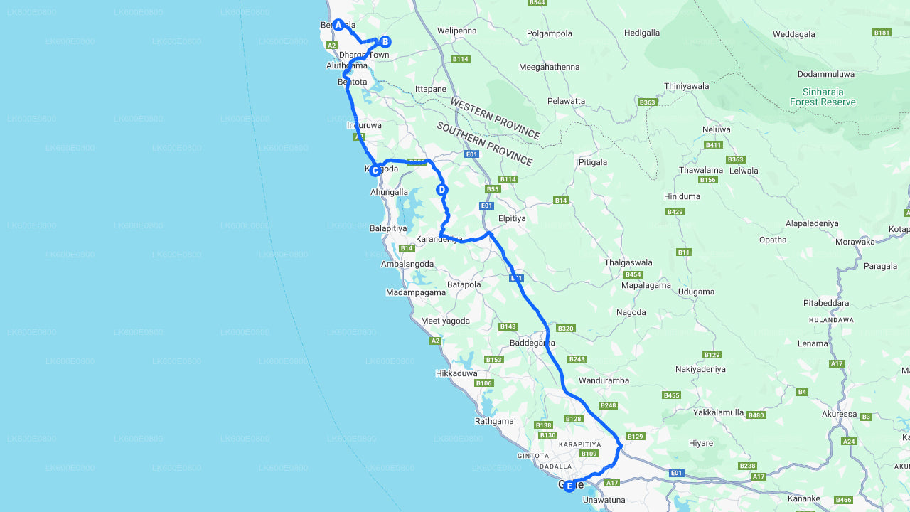 Bentota-Stadtrundfahrt und Galle ab Beruwala