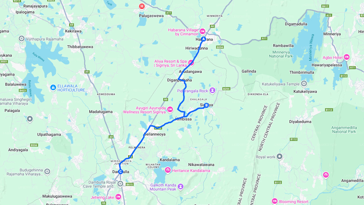 Sigiriya und Dambulla aus Habarana
