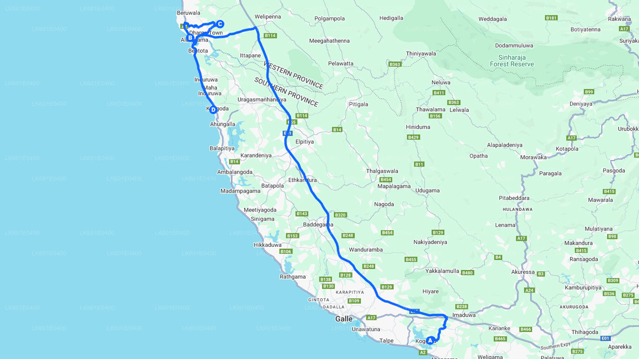 Bentota-Stadtrundfahrt ab Koggala