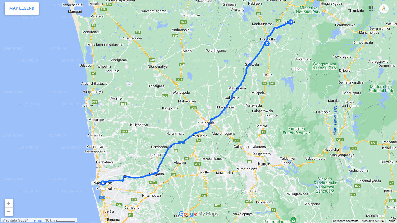 Sigiriya und Dambulla aus Negombo