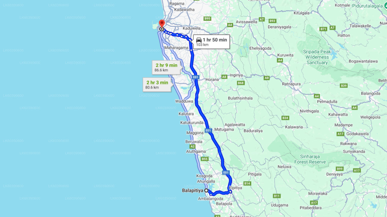 Colombo-Stadtrundfahrt ab Balapitiya