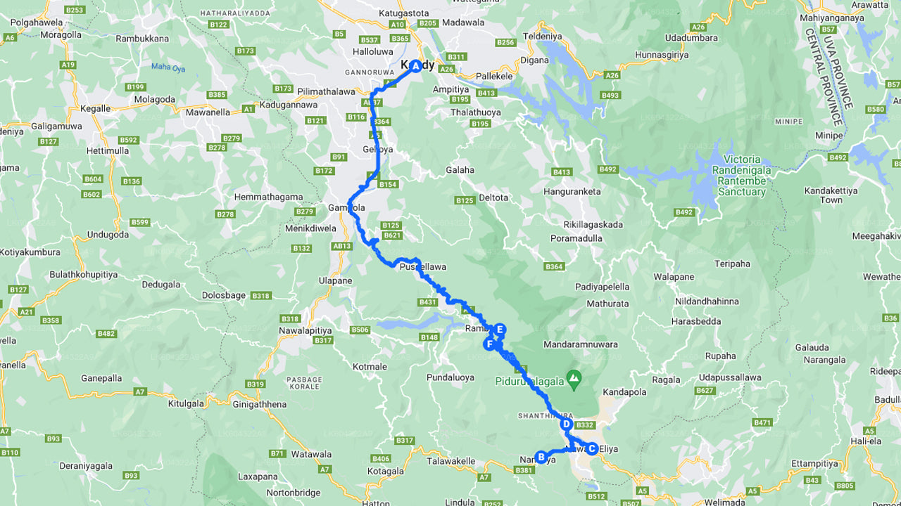 Malerische Zugfahrt von Kandy nach Nanu Oya