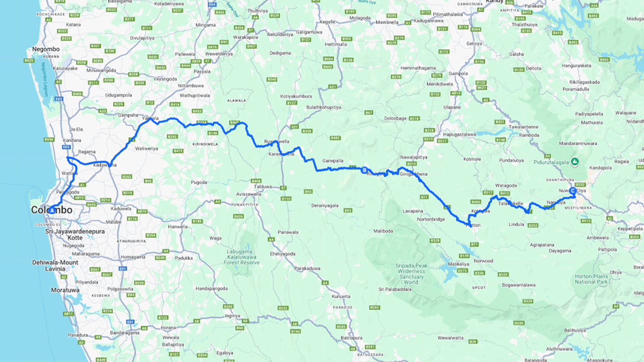 Privater Transfer von Colombo nach Nuwara Eliya mit Canyoning-Abenteuer