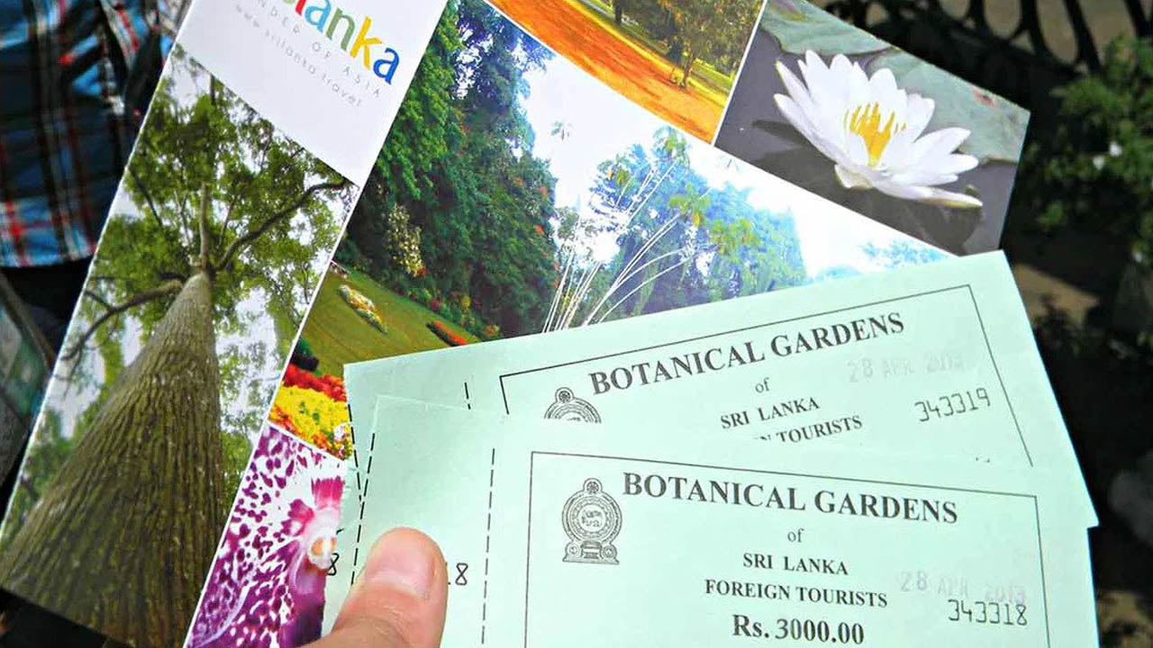 Eintrittskarten für den botanischen Garten Peradeniya