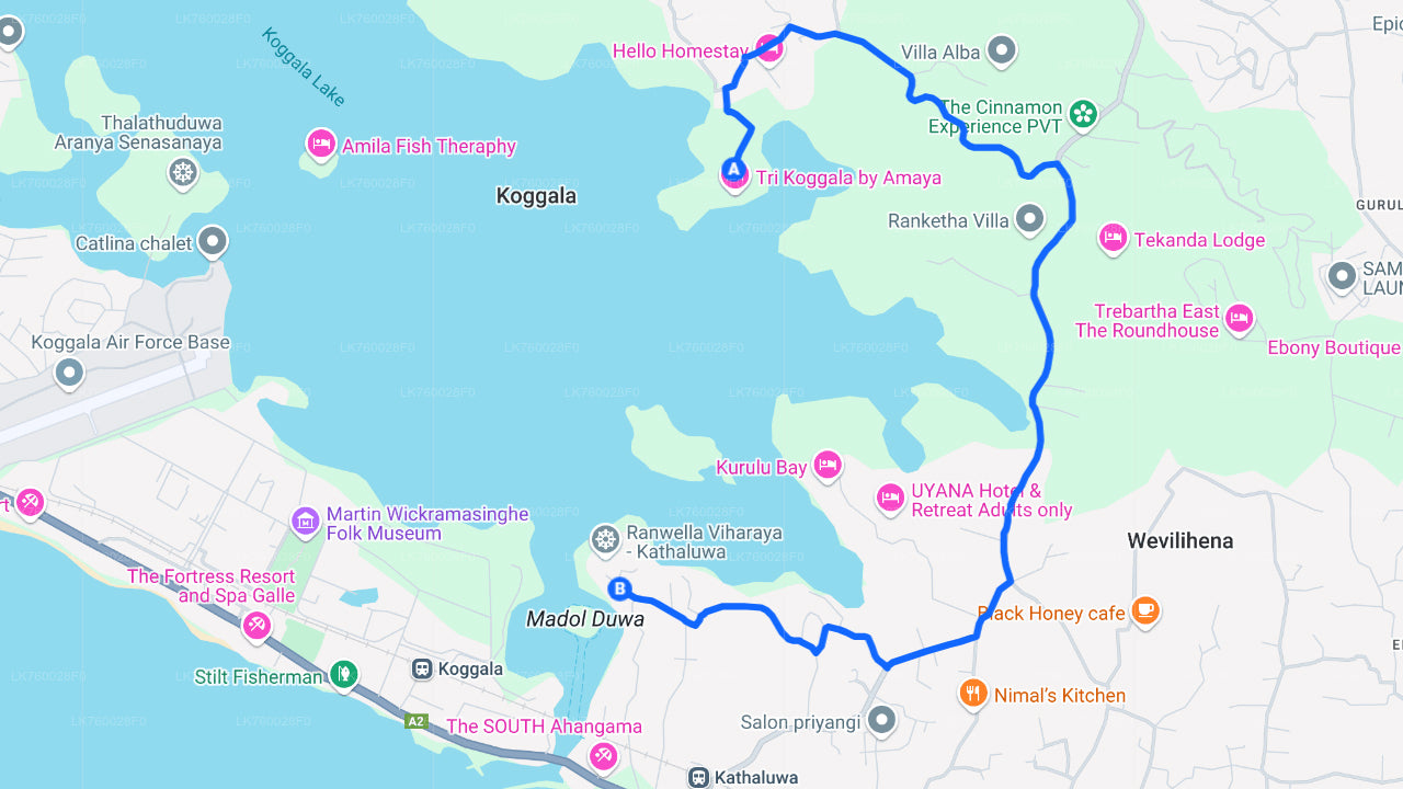 Madol Duwa Island und Mangroven mit dem Boot von Koggala