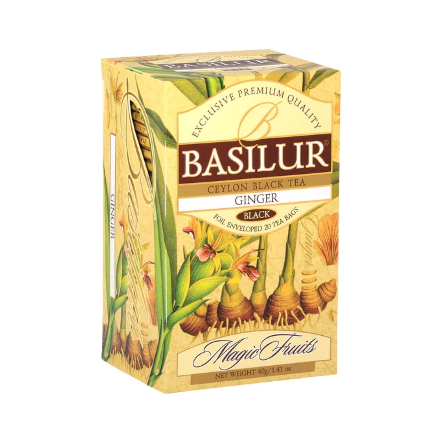 BASILUR MAGIC FRUITS – TEEBEUTEL – FLBT – FOLIE ENV – INGWER (20g)