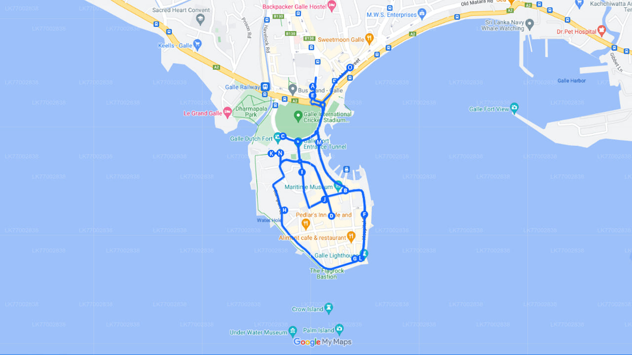 Holländisches Fort und Stadt mit dem Fahrrad von Galle aus