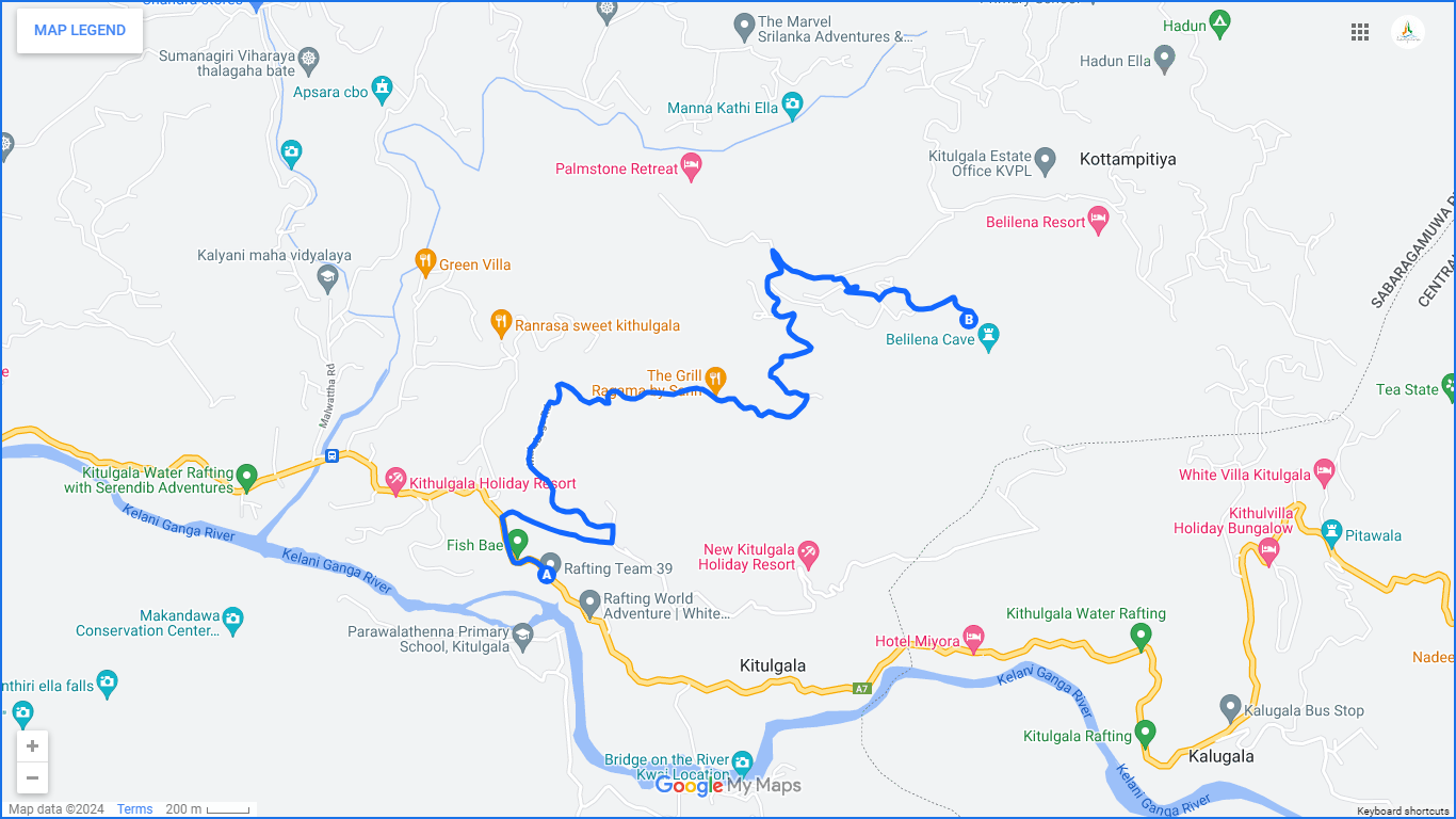 Belilena-Höhlen-Radtour ab Kitulgala