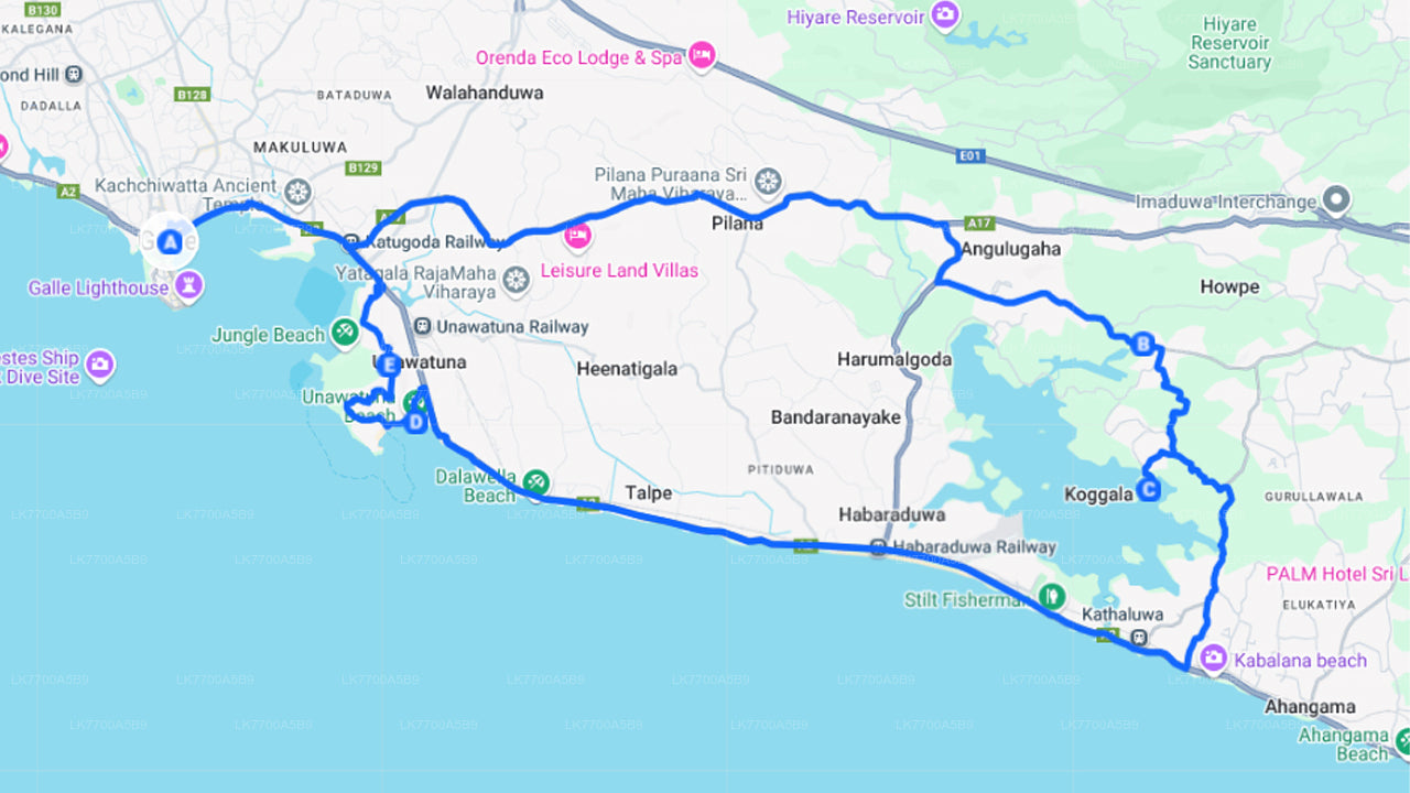 Landschaft mit dem Fahrrad von Galle aus
