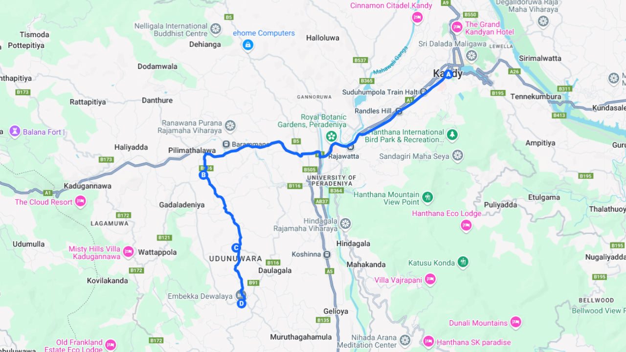 3-Temple Loop-Radtour ab Kandy