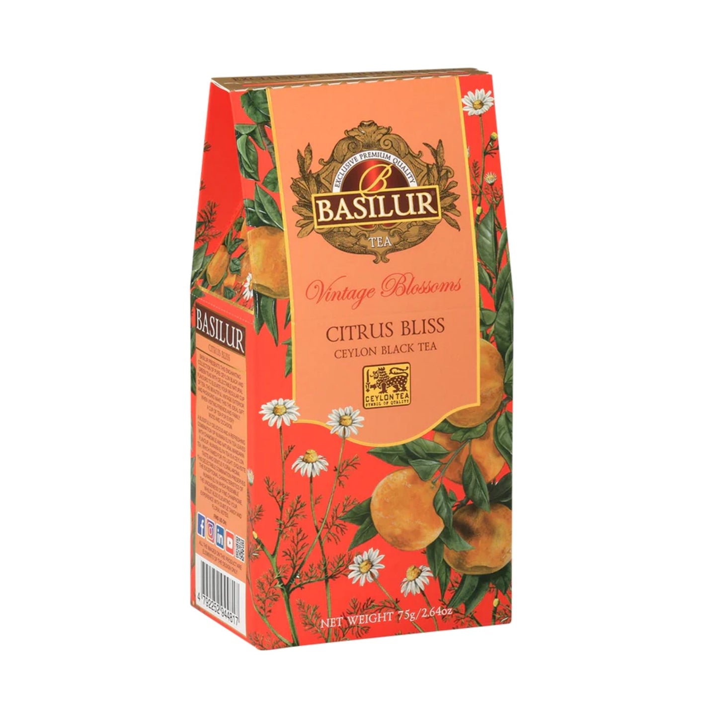 BASILUR – FMCG – VINTAGE BLOSSOMS – PACKET – FLBT – LT – CITRUS BLISS (75 g)