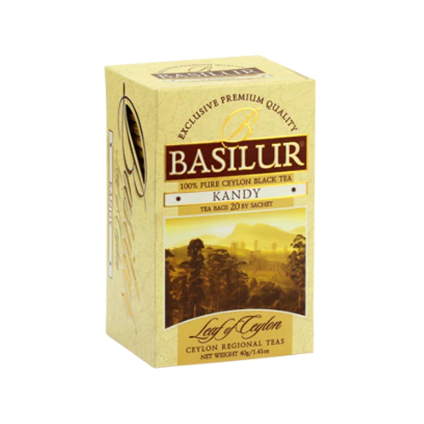 Basilikumblatt von Ceylon – Teebeutel – FLBT – Folienumhüllung – Kandy – 2 g x 20 x 12 (40 g)