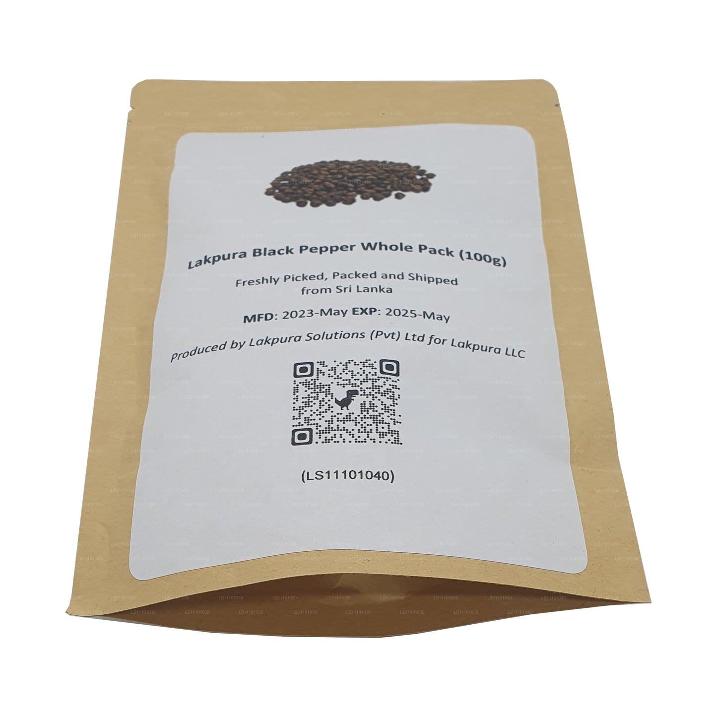 Lakpura Schwarzer Pfeffer, ganze Packung