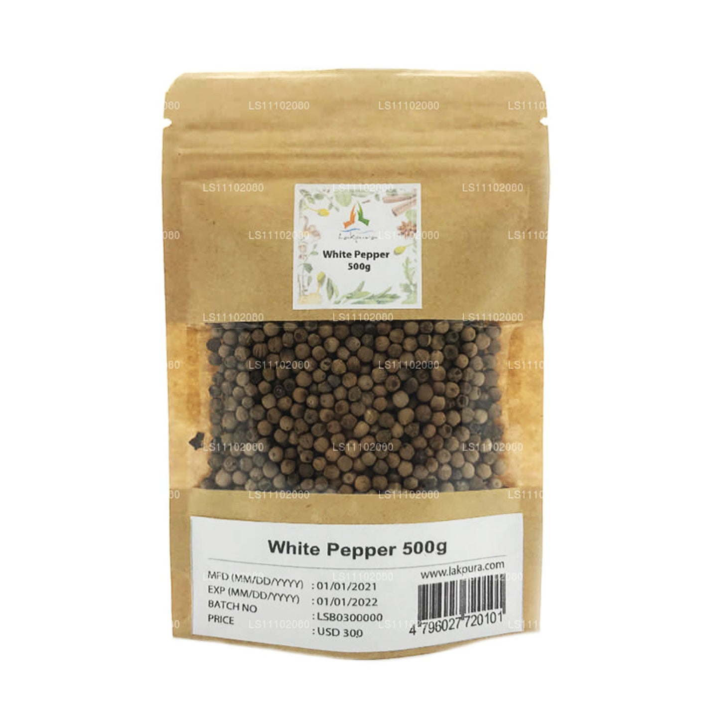 Lakpura Weißer Pfeffer ganz