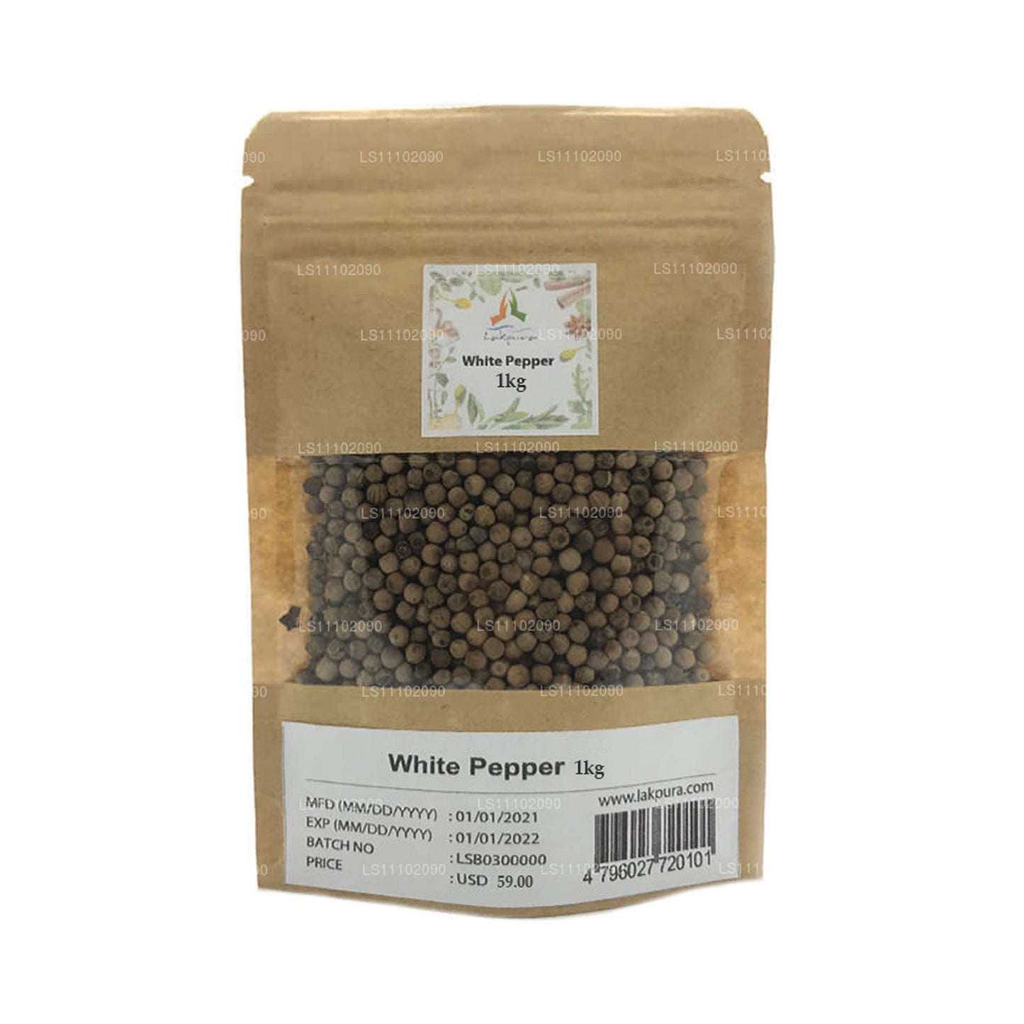 Lakpura Weißer Pfeffer ganz