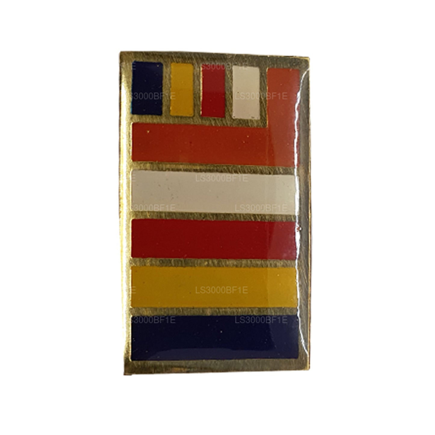 Anstecknadel mit buddhistischer Flagge Sri Lankas