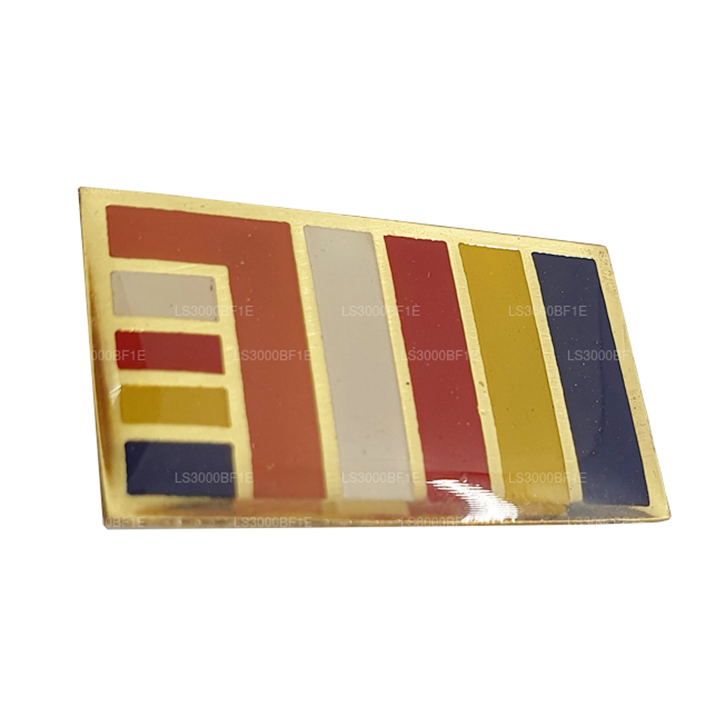 Anstecknadel mit buddhistischer Flagge Sri Lankas