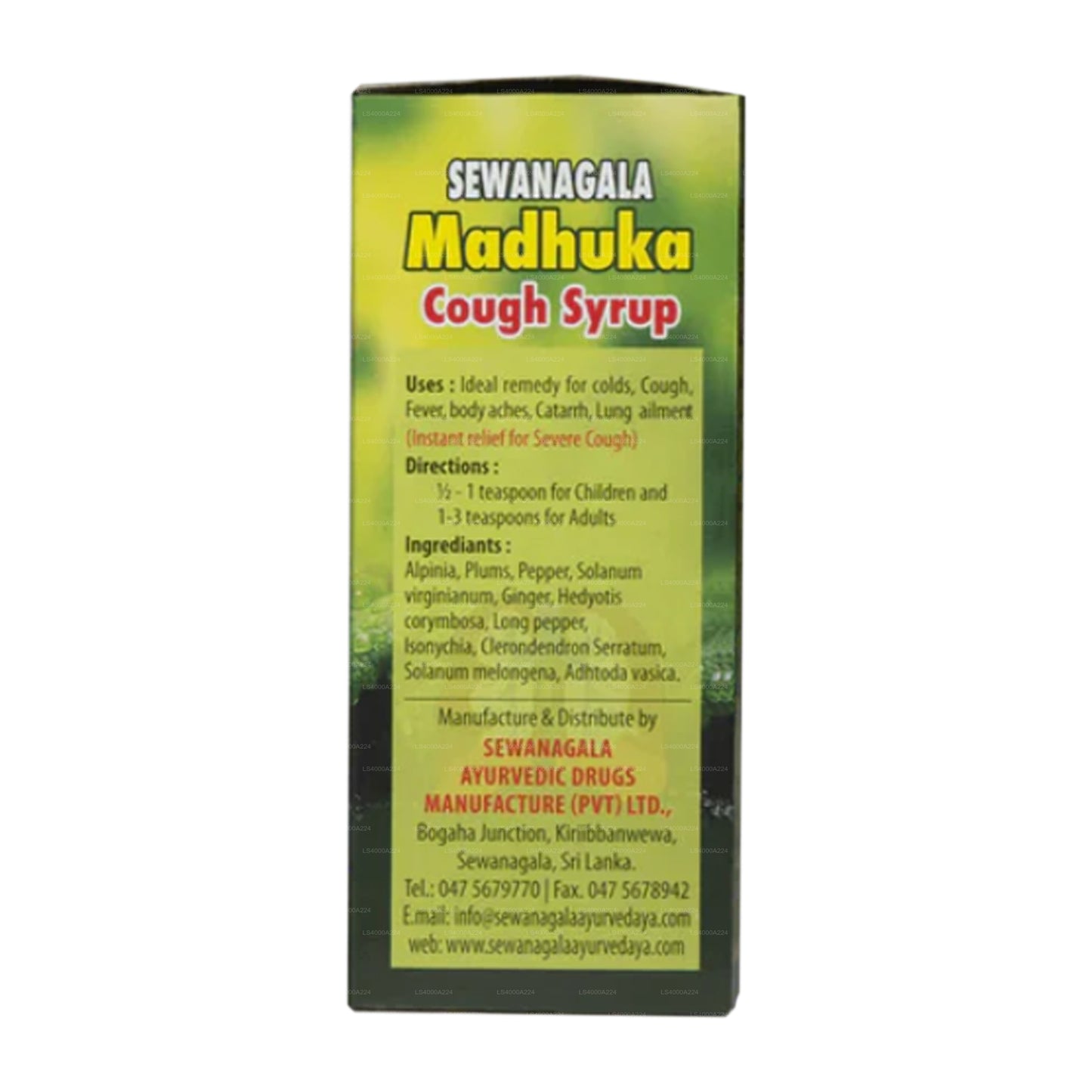 Sewanagala Madhuka Hustensaft (100 ml)