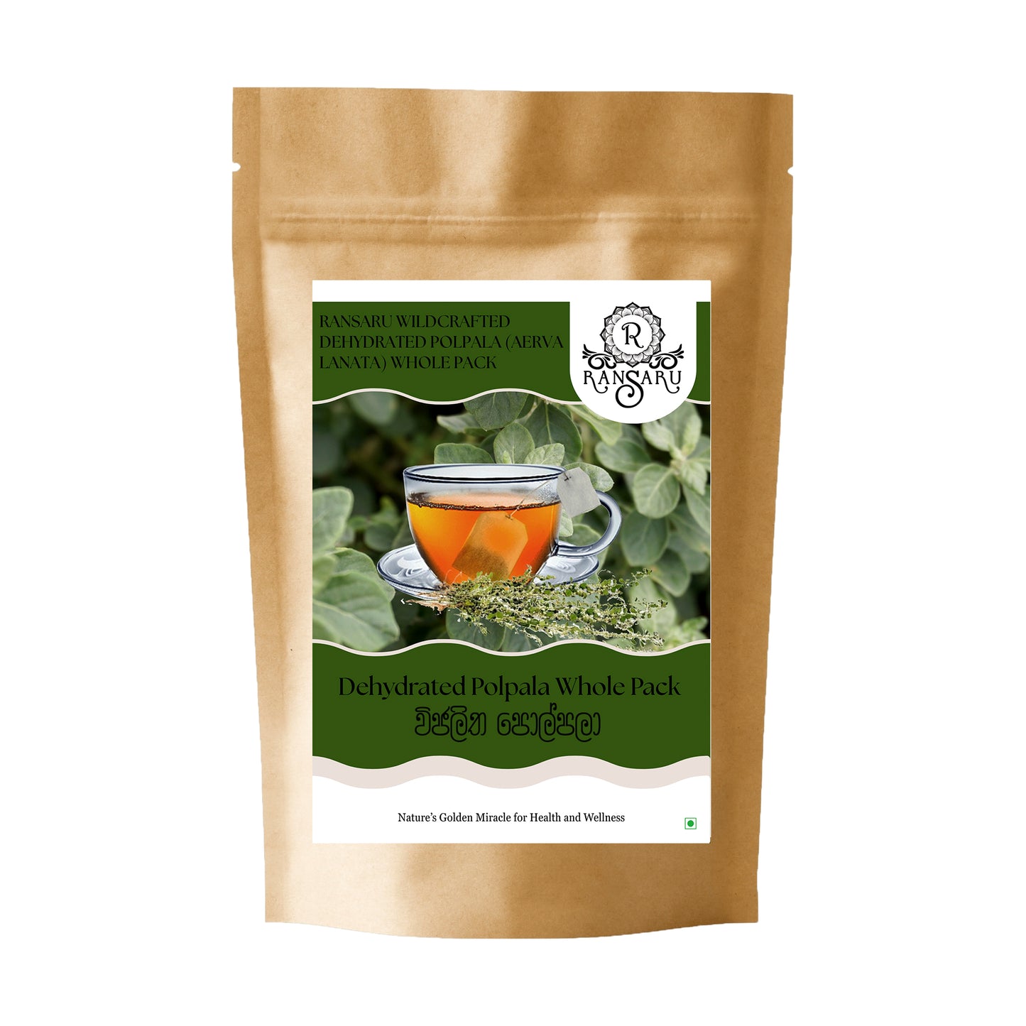 Ransaru Wildcrafted Dehydrated Polpala (Aerva Lanata) Ganze Packung