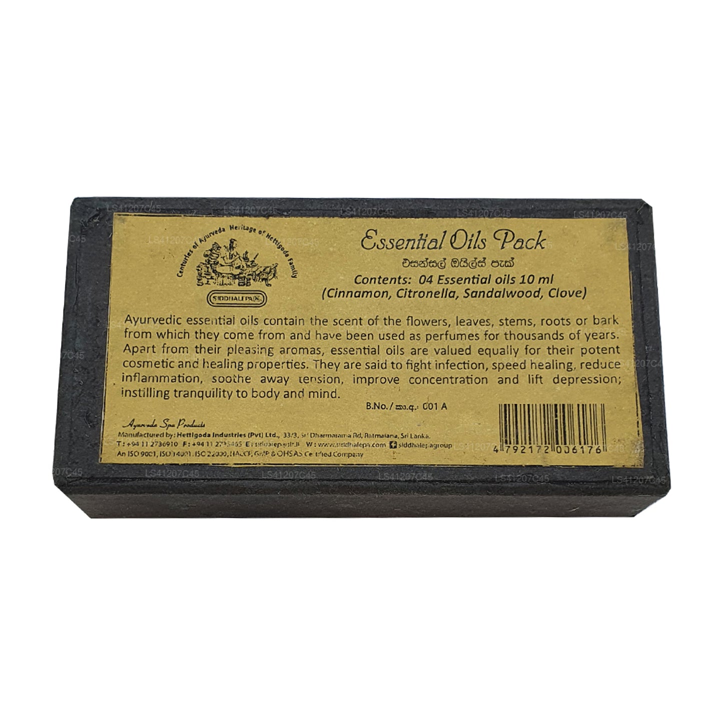 Siddhalepa Packung mit ätherischen Ölen (4 x 10 ml)
