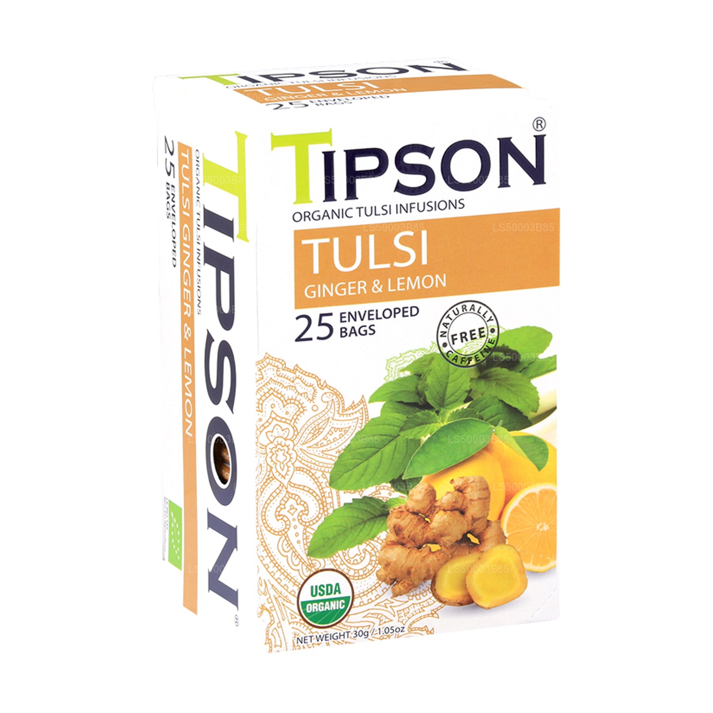 Tipson Tee Bio Tulsi mit Ingwer-Zitrone (30g) 25 Teebeutel