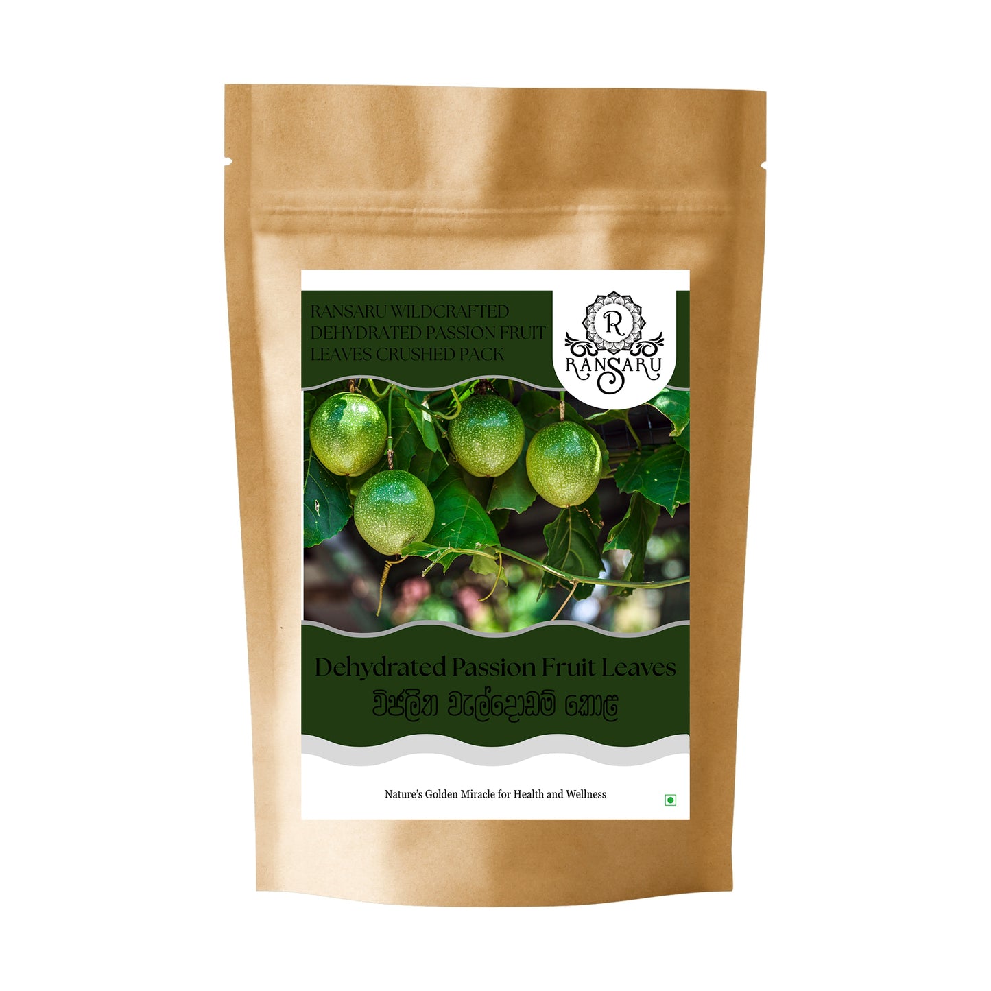 Ransaru Wildcrafted Dehydrated Passionsfruchtblätter, zerkleinerte Packung