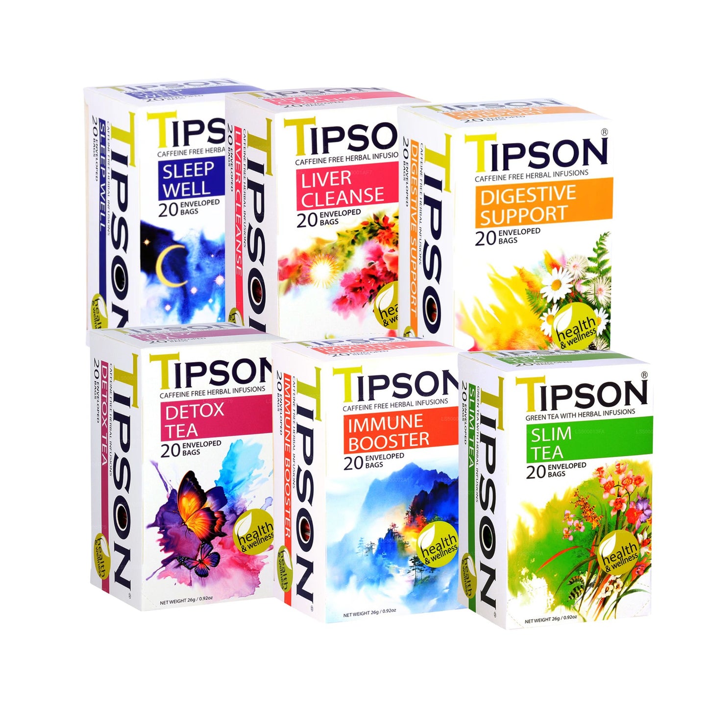 Tipson Tee-Wellness-Paket – 6er-Pack (156 g)
