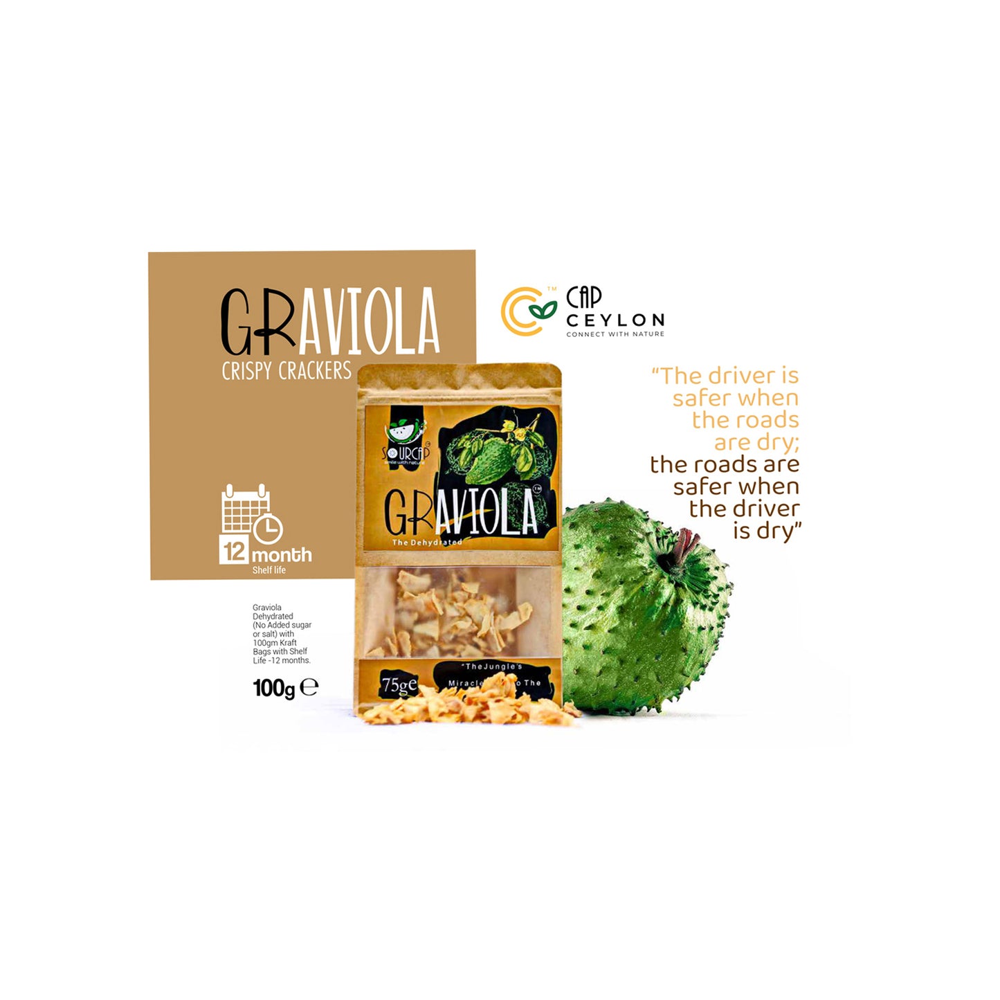 CAP Ceylon Graviola Knusprige Cracker (75 g)