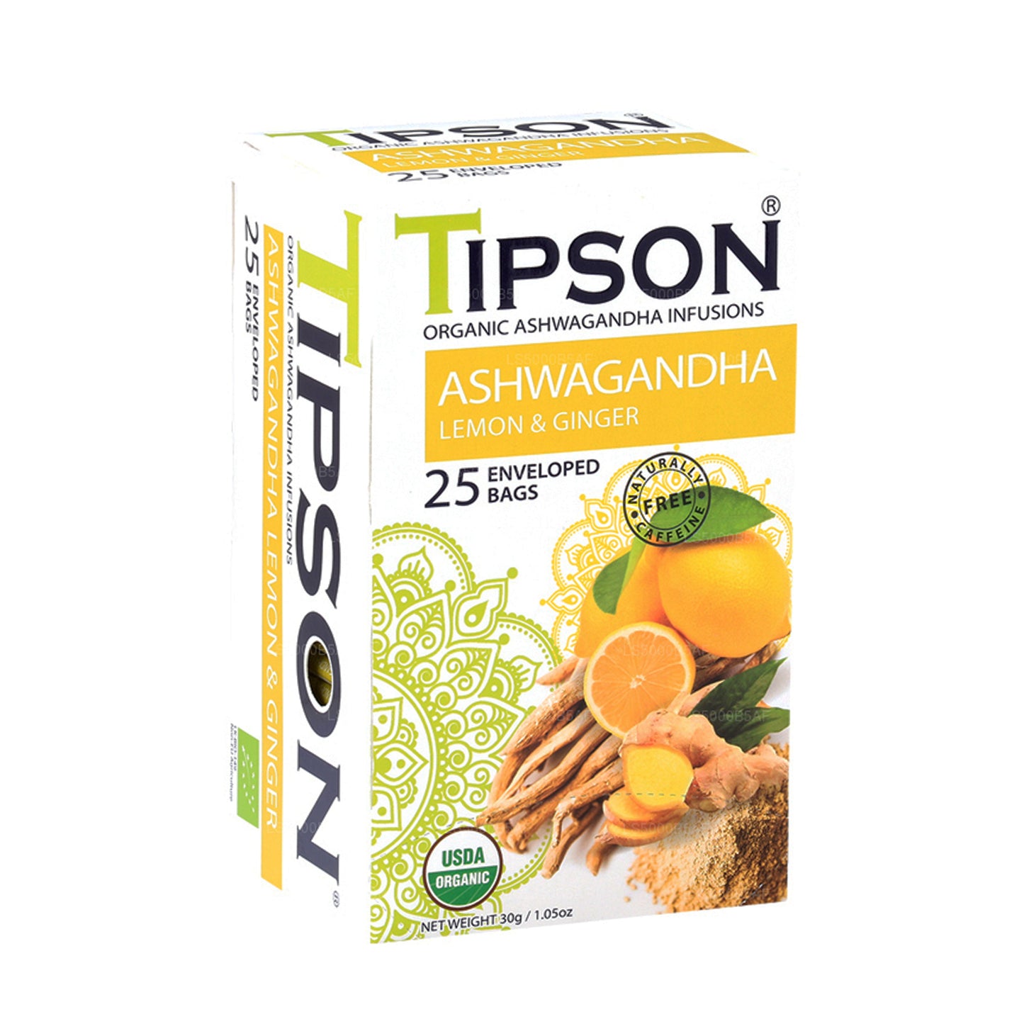 Tipson Tee Bio-Ashwagandha mit Zitrone und Ingwer (30 g)