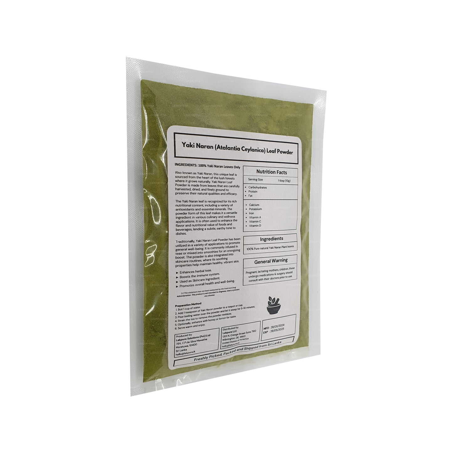 Lakpura Dehydrated Yaki Naran (Atalantia Ceylanica) Blätterpulver