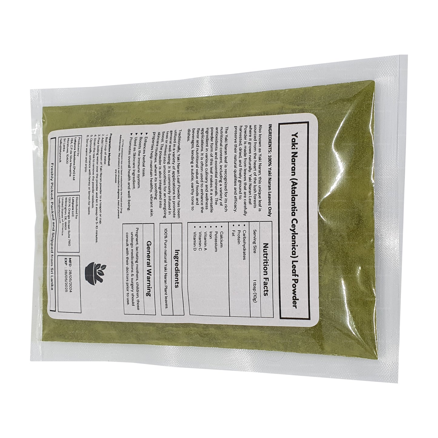 Lakpura Dehydrated Yaki Naran (Atalantia Ceylanica) Blätterpulver