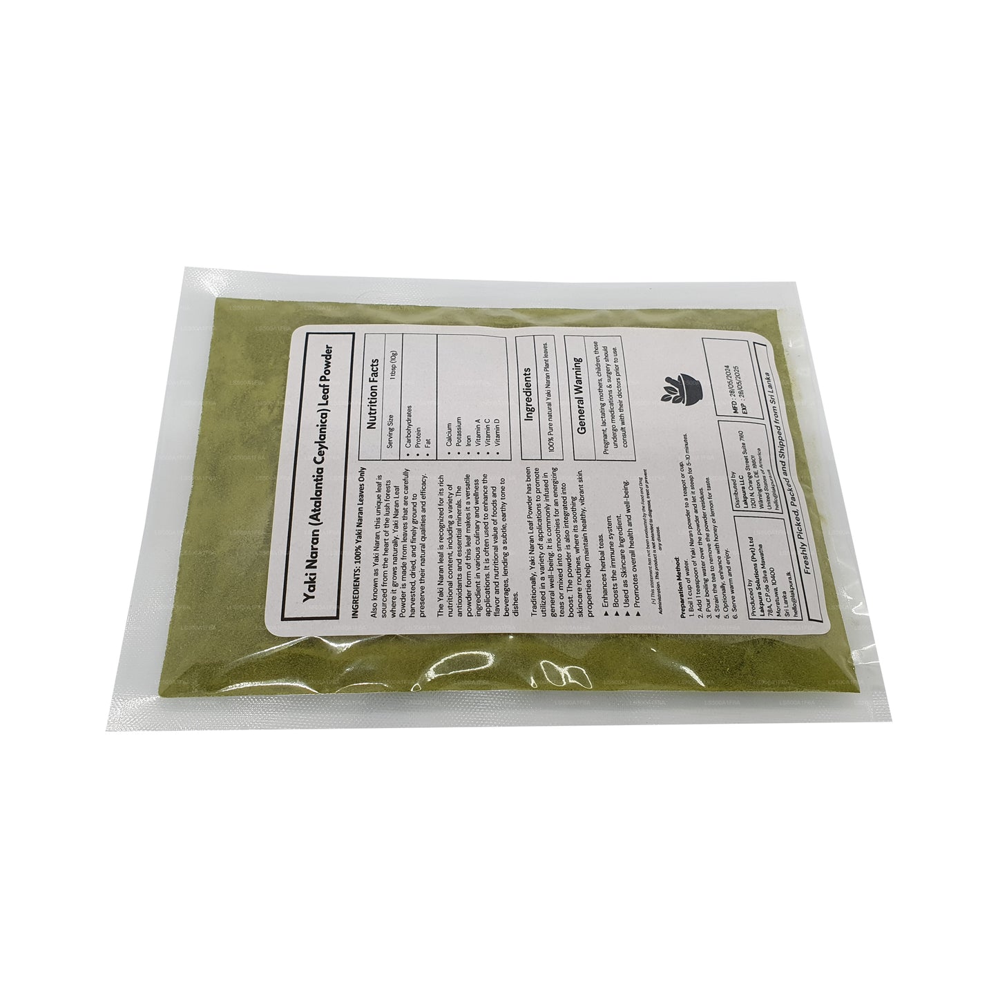 Lakpura Dehydrated Yaki Naran (Atalantia Ceylanica) Blätterpulver