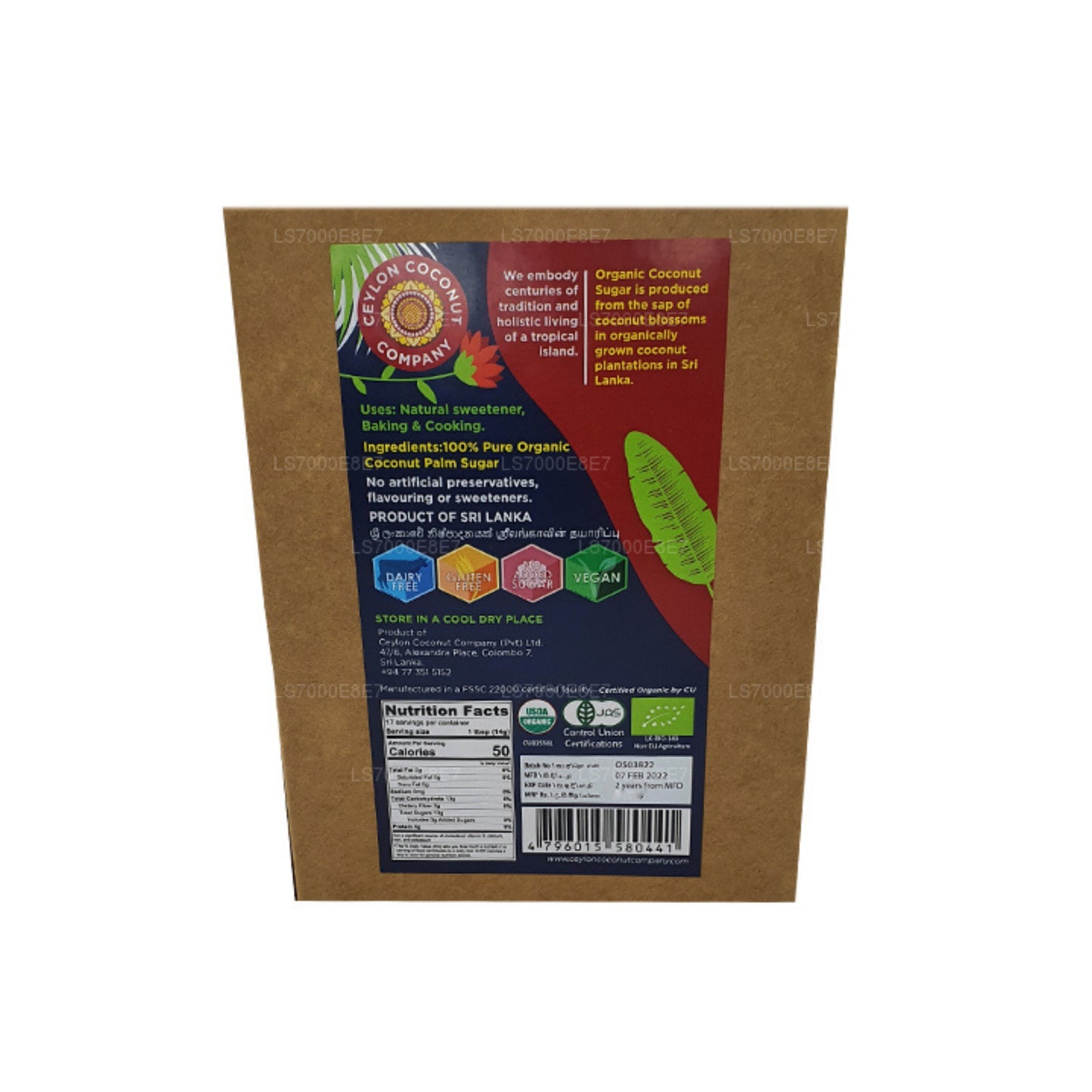 CCC 100 % reiner Bio-Kokospalmenzucker (250 g)