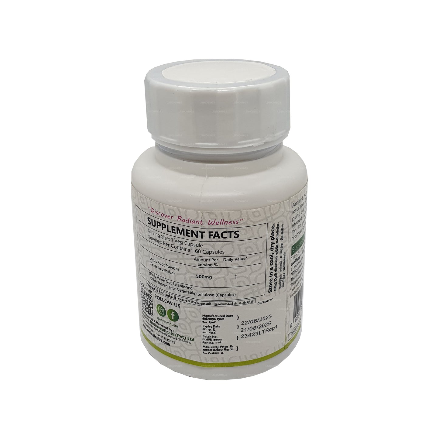 Uralte Nutra-Lotuswurzel (60 Kapseln)