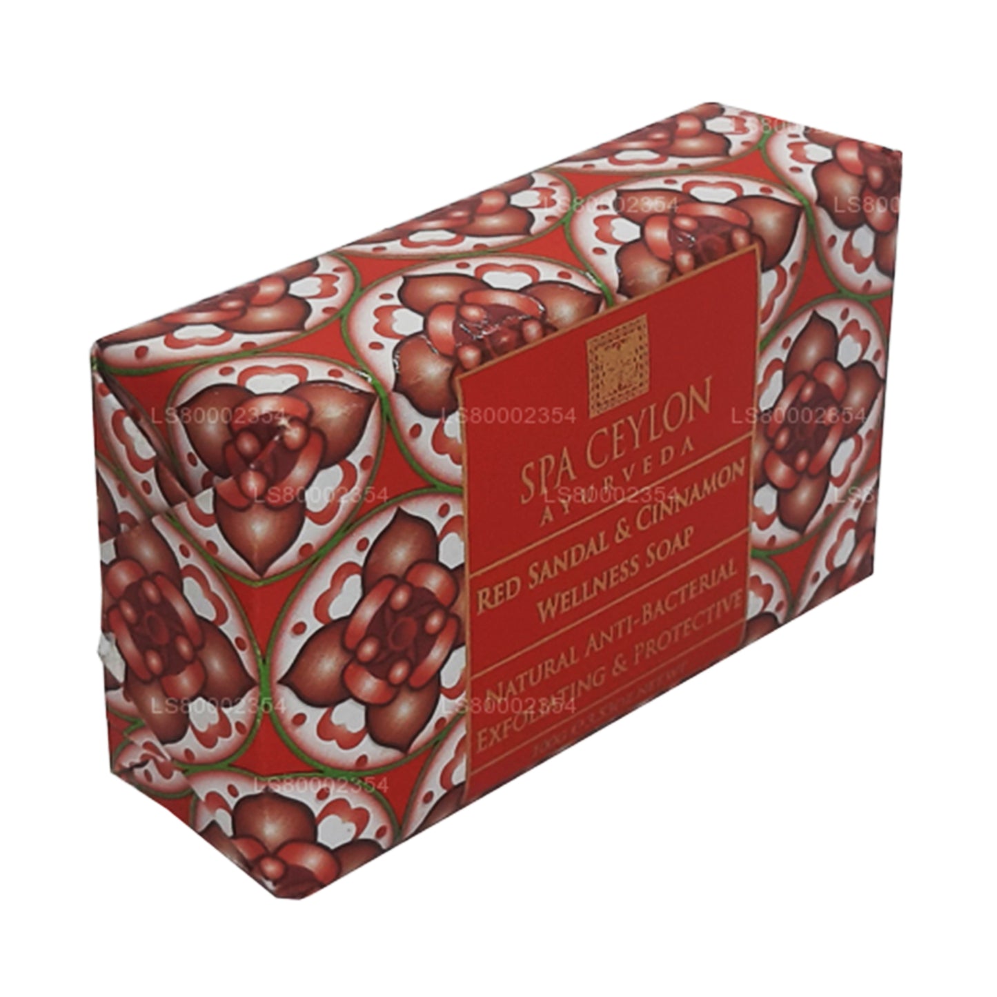 Spa Ceylon Antibakterielle Peeling-Wellness-Seife mit roten Sandalen und Zimt (100 g)