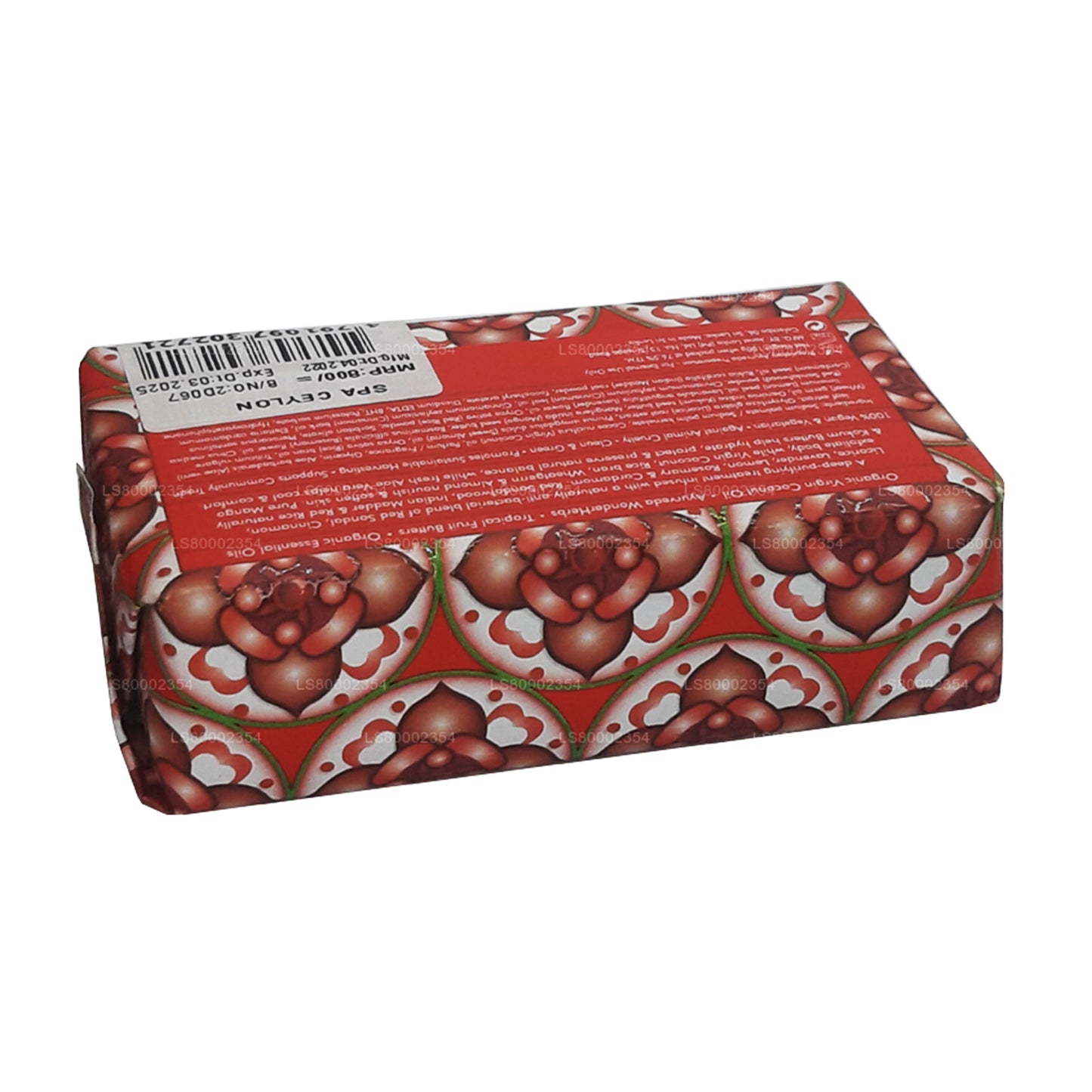 Spa Ceylon Antibakterielle Peeling-Wellness-Seife mit roten Sandalen und Zimt (100 g)