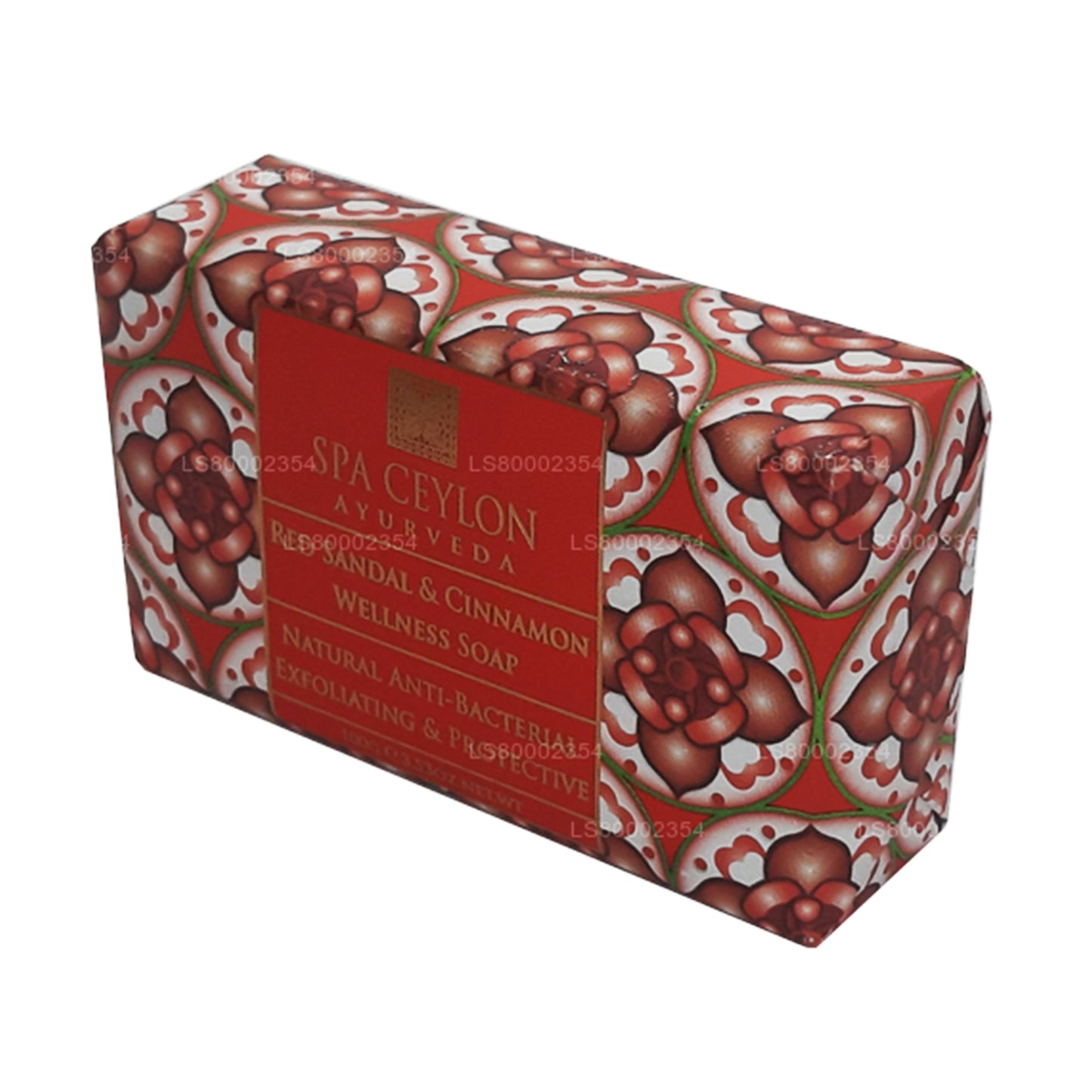Spa Ceylon Antibakterielle Peeling-Wellness-Seife mit roten Sandalen und Zimt (100 g)