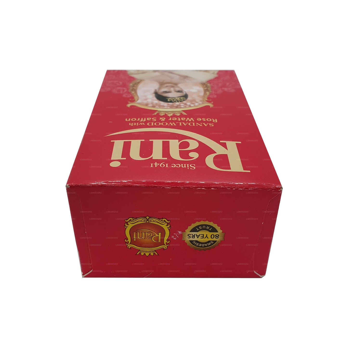 Swadeshi Rani Sandelholz-Rosenwasser- und Safranseife (90 g)