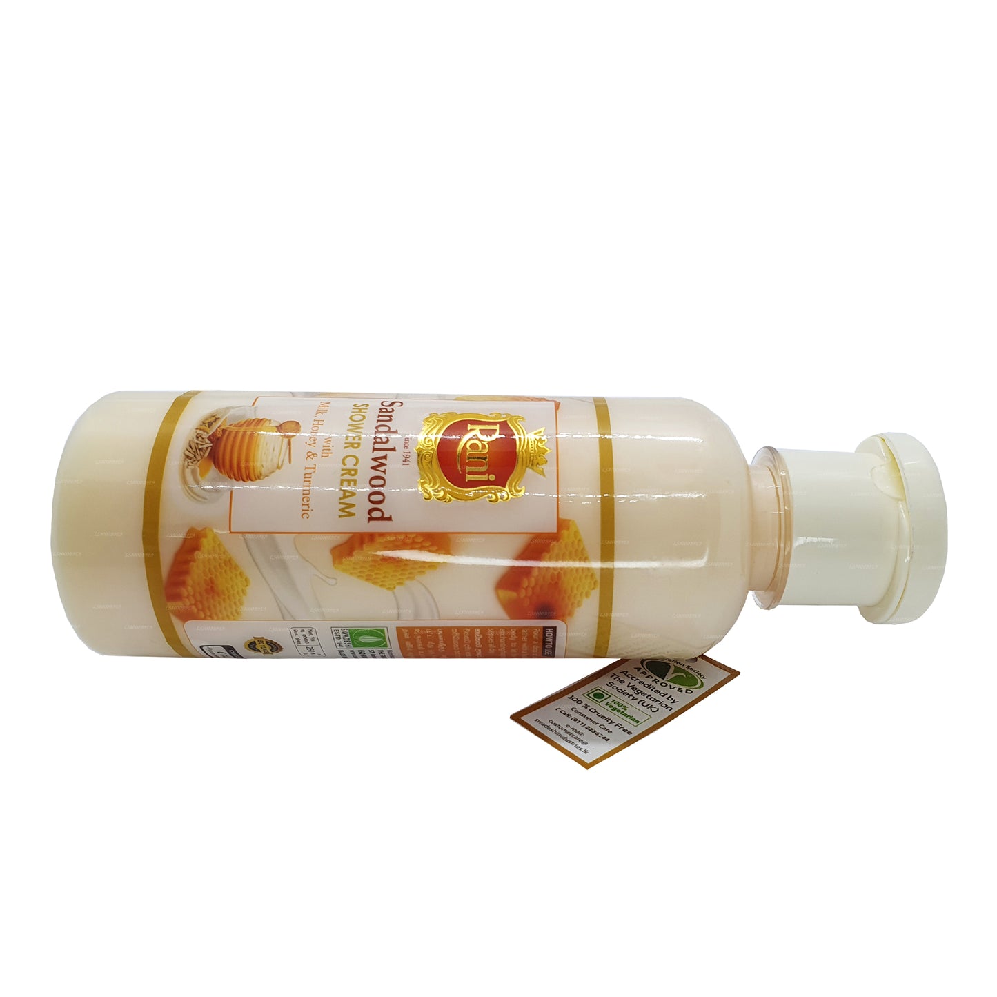 Swadeshi Rani Sandelholz-Duschcreme mit Milch, Honig und Kurkuma (250 ml)