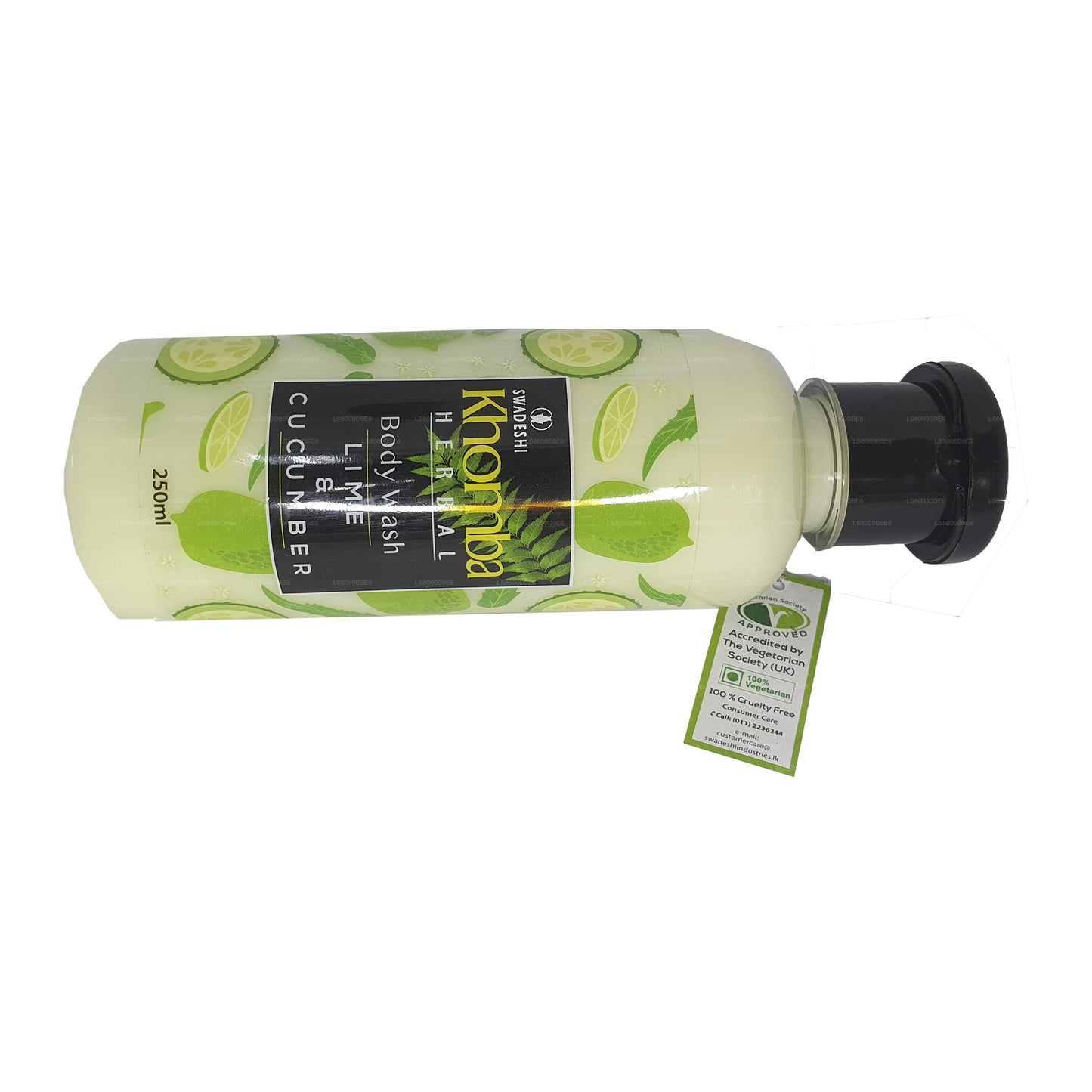 Swadeshi Khomba Limetten- und Gurken-Körperwaschmittel (250 ml)
