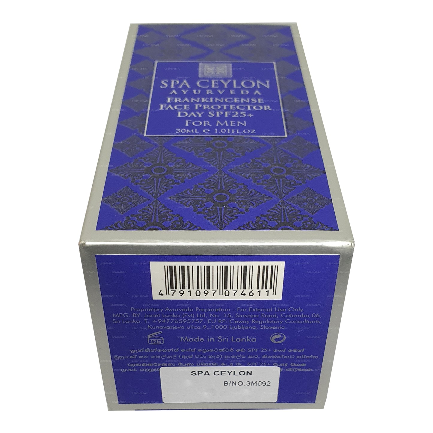 Spa Ceylon Weihrauch-Rituals für Männer — Gesichtsschutz für den Tag „SPF 25+“ (30 ml)